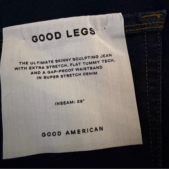 Good American Always Fits Deep Blue Good Legs Skinny Jeans - Picture 6 of 6
